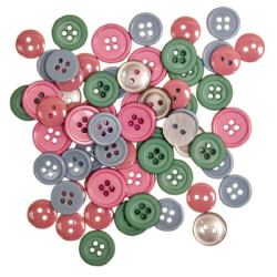 Пуговицы "Ассорти морозные цвета" 130шт. "Button Fashion" (Голландия)
