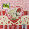 Салфетка для декупажа “Мишка в сердце” 33х33 см “Daisy”