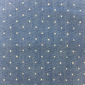 Ткань джинс синяя с принтом "Горошек маленький" (48x50см) "Magic4Toys"