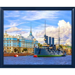 Набор для картины стразами "Крейсер Аврора" "Алмазная живопись"