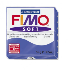 Полимерная глина FIMO Soft блестящий синий 56 гр