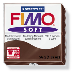 Полимерная глина FIMO Soft шоколадный 56 гр