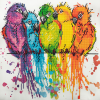 Набор для картины стразами "Цветные попугайчики" "Фрея"