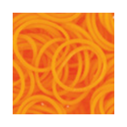 Резинки для плетения светло-оранжевые матовые 600 шт. RLB-01 "Hobbius"